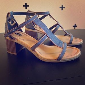 Cute Summer Denim Style Heeled Sandals!